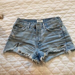 Agolde Parker Distressed Denim Shorts
